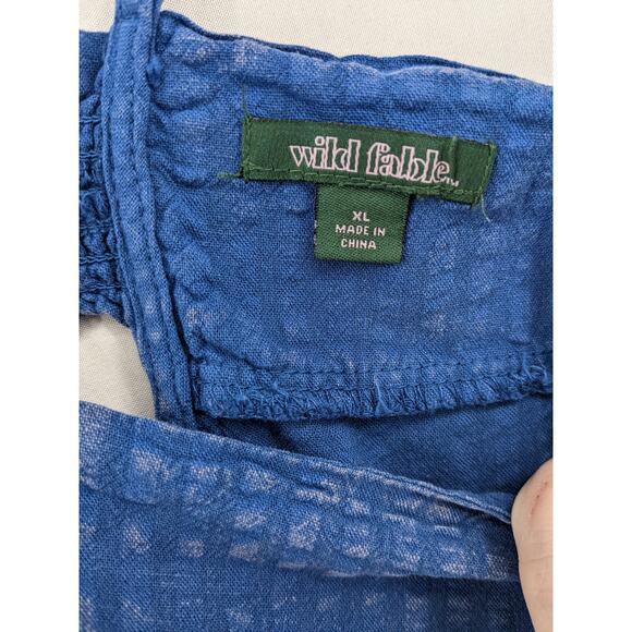 Bodycon Dress Mini Wild Fable Blue XL Sleeveless Woven Cutout Short Sundress Fun - Picture 8 of 10